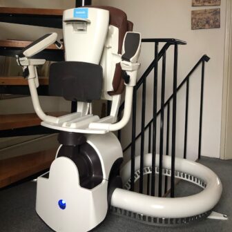 a stairlift on spiral stairs